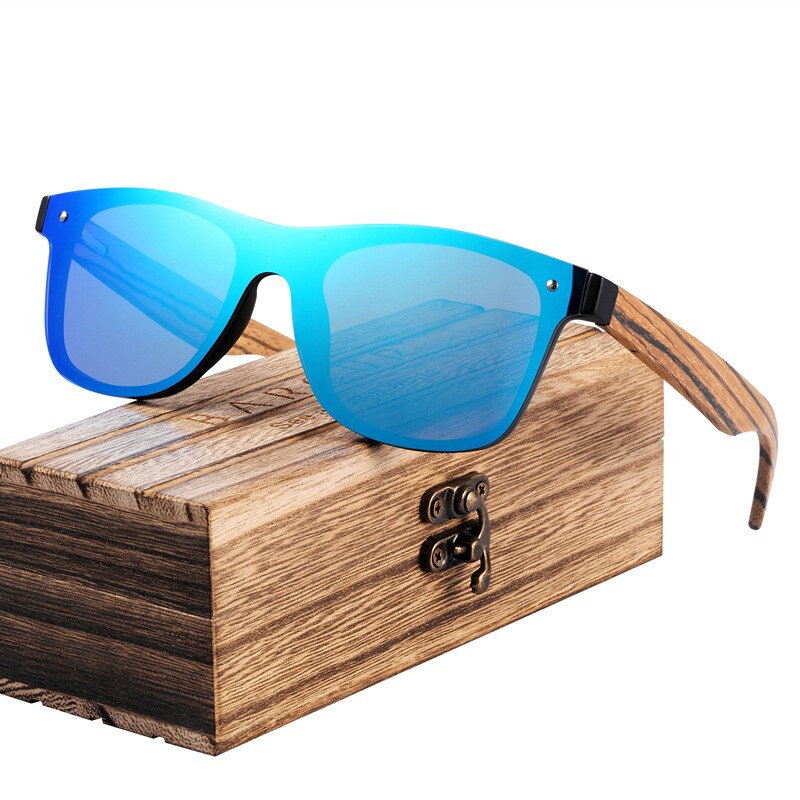 BARCUR Fashion Wooden Sunglasses Men Bamboo Temple Sun Glasses Women Wood Glasses Oculos de sol masculino