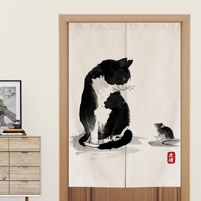 Japanese Style kitchen door curtain fabric screen bedroom restaurant toilet decorative hanging curtain