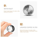 ICafilas Stainless Steel Reusable Illy Coffee Filter Tamper Set Refillable Capsules Pod Tamper For ILLY X9 X8 X7.1 Y5 Y3 Y1.1