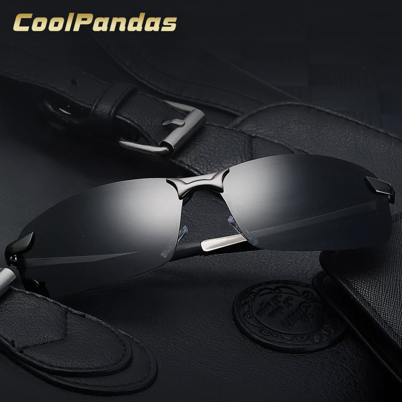 CoolPandas Anti glare HD Polarized  Men Sunglasses Brand Designer Metal Driving Women sun glasses Oculos De Sol Masculino Ray