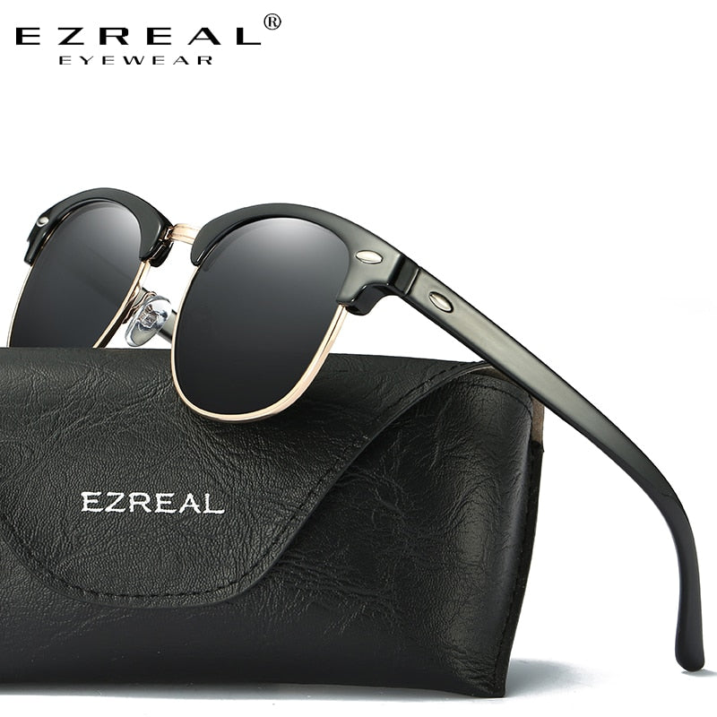 EZREAL Brand Classic Black Polarized Sunglasses Men Women Driving Sun Glasses For Man Shades Eyewear With Box Oculos 5161