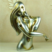 Abstract Naked Woman Bust Handmade Resin Belle Sculpture Human Body Art Ornament Lover's Gift Craft for Bedroom Decor Furnishing