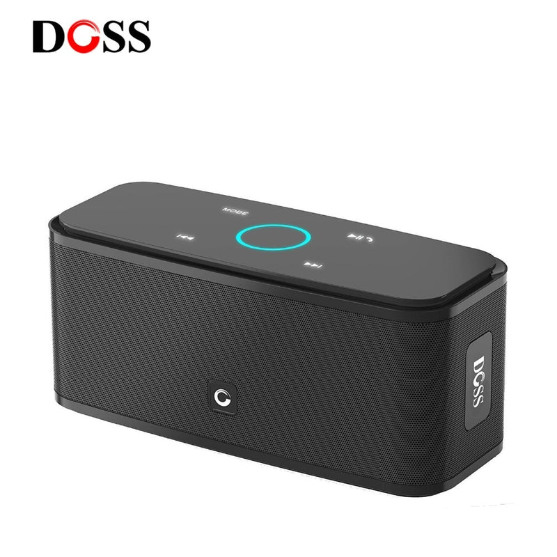 DOSS SoundBox, altavoz Bluetooth con Control táctil, altavoces portátiles inalámbricos, caja de sonido de graves estéreo, micrófono incorporado para ordenador y PC