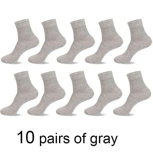 10 Paar/Los Hochwertige Herren Baumwollsocken Schwarz Business Socken Atmungsaktiv 2021 Neue Herbst Winter Männliches Geschenk Sox PLus Size40-45