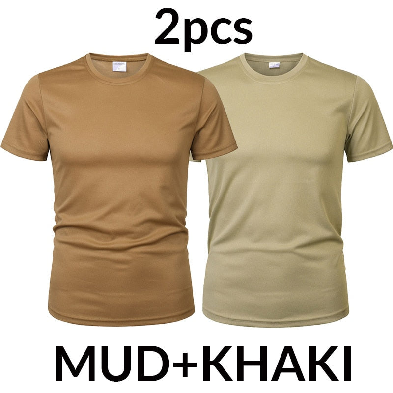MEGE 3 Pcs/2 Pcs Men Camouflage Tactical T Shirt Army Military ShortSleeve O-neck Quick-Drying gym T Shirts Casual Oversized 4XL