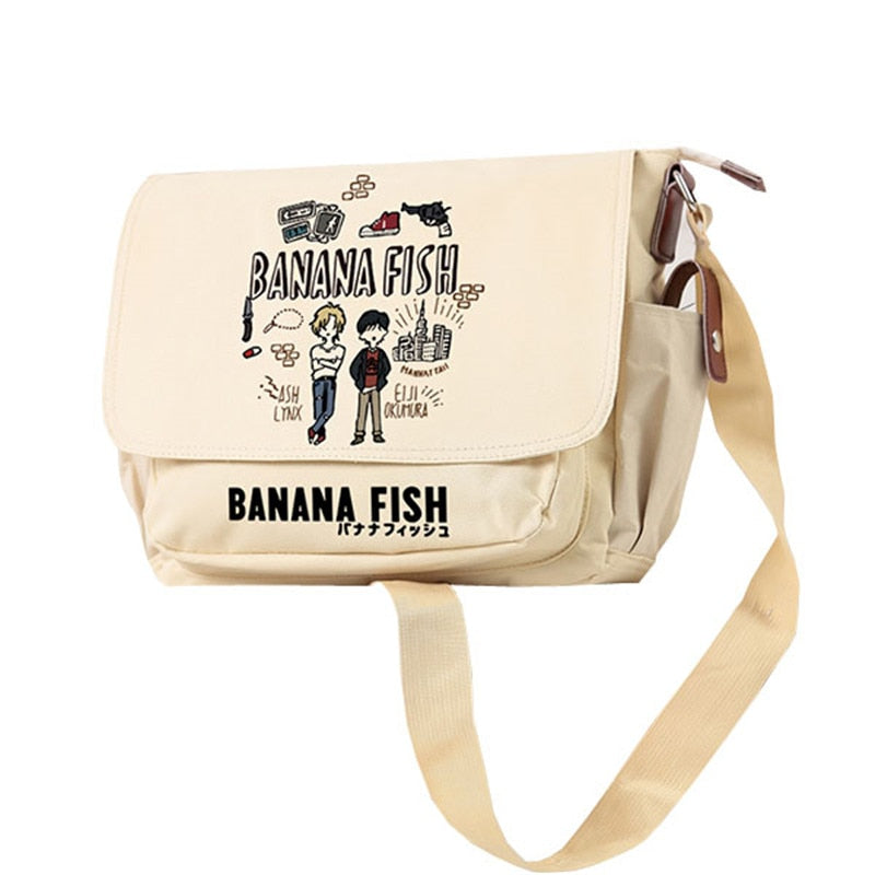 BANANA FISH Cartoon Frauen Umhängetaschen Leinwand Schultaschen Ash Lynx Cosplay Umhängetasche Anime Umhängetasche Bookbag