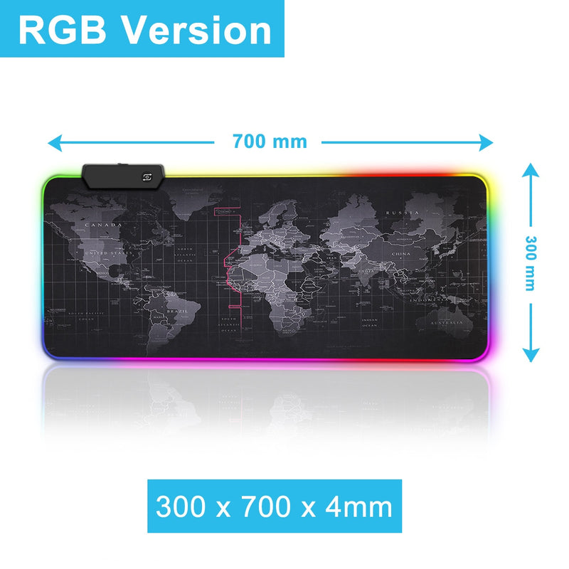 Alfombrilla de ratón RGB para videojuegos