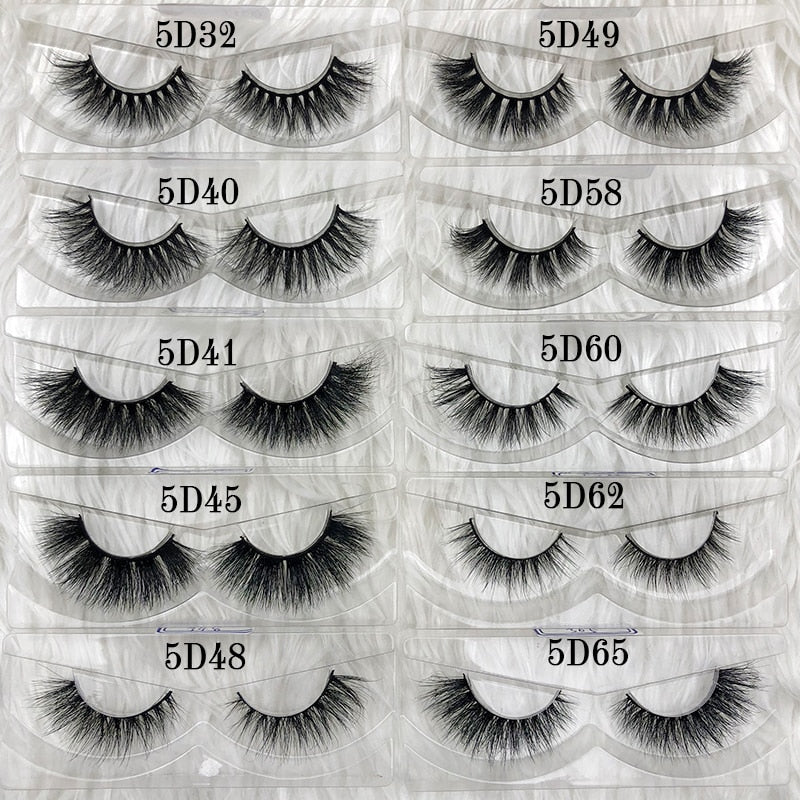 Wholesale Free UPS 50 pairs Mikiwi Eyelashes 3D 5D  Mink Lashes Handmade Dramatic Lashes 80 styles custom logo label lashes