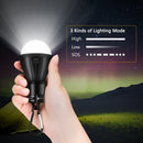 3 LEDs Tent Hanging Lamp 3 Modes LED Bulb Carabiner Bulb Light Portable Lantern Outdoor SOS Camping Lamp Emergency Lighting AAA