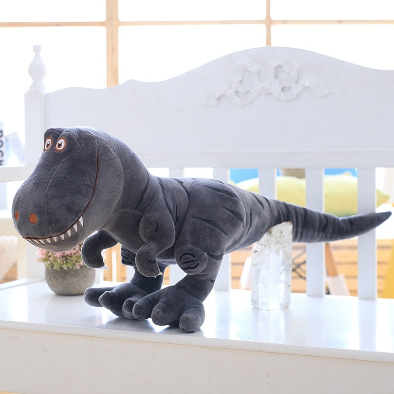 Recién llegado dinosaurio juguetes de peluche pasatiempos dibujos animados tiranosaurio muñecos de peluche para niños bebé cumpleaños regalo de Navidad