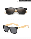 Gafas de sol de bambú de madera polarizada LongKeeper para mujer, diseño de marca para hombre, gafas de sol con brazos de madera reales, lentes de espejo, Gafas de sol