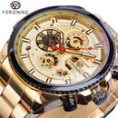 Forsining 2019 3 Dial Calendar Multifunction Military Luminous Hand Mens Mechanical Sport Automatic Wrist Watch Top Brand Luxury