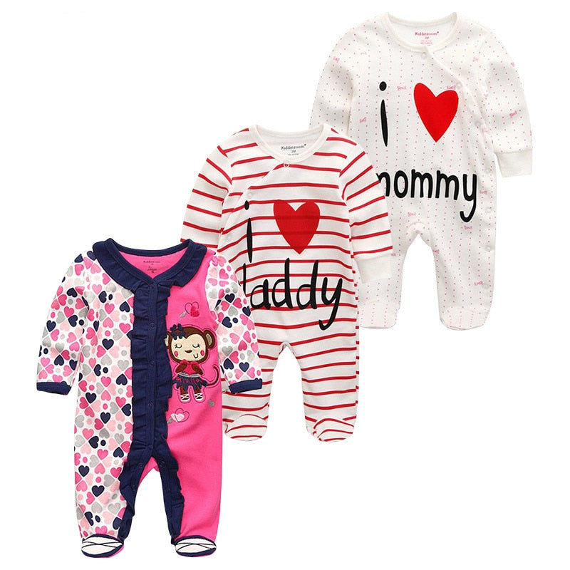 2022 Baby Boy Clothes Sets Autumn Bodysuits Girls Clothing 0-12M Cotton Baby Girl Clothes Newborn Ropa bebe Long Sleeve Winter