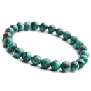 Pulsera de cuentas redondas de cristal Esmeralda verde Natural auténtica, 7mm, 8mm, 9mm, 10mm, piedra preciosa para mujer, pulsera más rara, joyería AAAAA