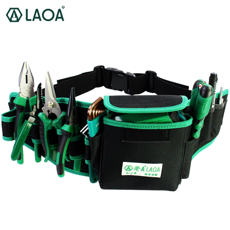 LAOA Wasserdichte Elektrikertasche, doppellagig, Werkzeugtaschen, Aufbewahrungswerkzeug-Kit, Gürteltasche, Tasche für professionelle Elektriker