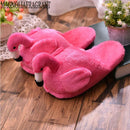 Winter schöne Haus Hausschuhe Chausson Schuhe Damen Flamingo Hausschuhe pantuflas unicornio pantoufle femme warme Baumwollschuhe hy24