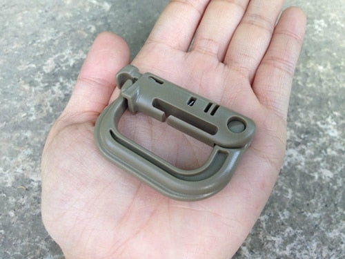 5PCS Grimloc Molle Carabiner D Locking Ring  Plastic Clip Snap Type Ring Buckle Carabiner Keychain ITW fastener Bag buckle