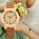 Maple Wood Watch Women watches Luminous Needle ladies Dress clock leather band Casual Quartz Wristwatch Luxury relogio femininos