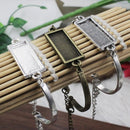 Passen Sie 10x25mm Weinlese-Metallrechteck-leere Einstellungs-Lünette Cabochon-Armband-Rechteck-Basis für DIY-Armband 5 Stränge/Los K05376
