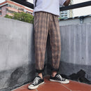 LAPPSTER Streetwear Yellow Plaid Pants Men Joggers 2021 Man Casual Straight Harem Pants Men Korean Hip Hop Track Pants Plus Size