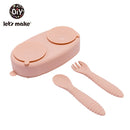 Let's Make 1Set Baby Feeding Anti-slip Pads Two-sided Suction Cup Children Silicone Baby Feeding Bowl Dish Mats Coaster for Kids