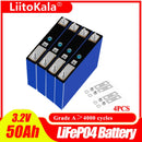 LiitoKala 3,2 V 50Ah lifepo4 celdas de fosfato de hierro y litio para 12V 52Ah paquete de batería recargable Diy almacenamiento de energía Solar