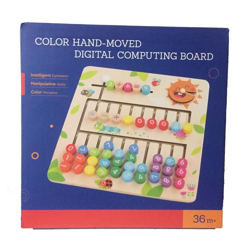 Educational Wood Math Toys For Children  Wooden Montessori Materials Learning Numbers Matching Game Mathematics Montessori Toys