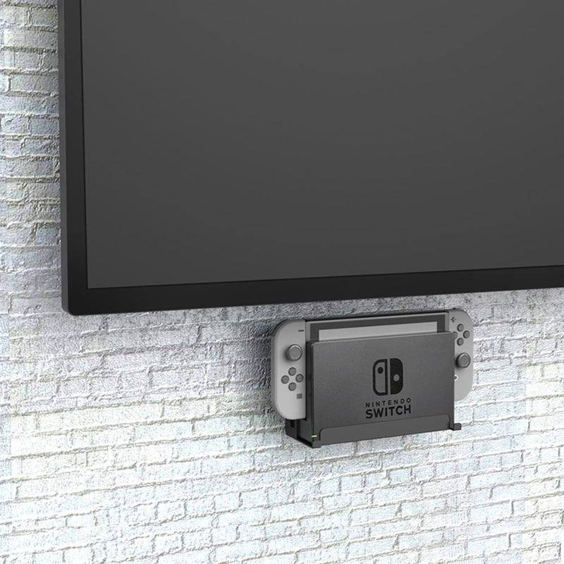 Monzlteck Wandhalterung für Nintend-o Switch (kompatibel mit OLED-Version), in der Nähe oder hinter dem Fernseher, platzsparend