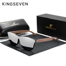 KINGSEVEN Exklusives Design Vintage Herrenbrille Nussbaumholz Sonnenbrille UV400-Schutz Mode Quadratische Sonnenbrille Damen 5510