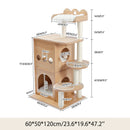 Cat Tree House Condo Cat's Activity Center mit Double Condo Indoor Soft Barch Fully Wrapped Scratching Sisal Post rascador gato