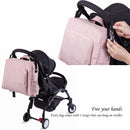 Soboba Waterproof Pink Diaper Bag for Baby Care Multi-functional Large Capacity Diaper Backpack Travelling Bag with 2 Straps