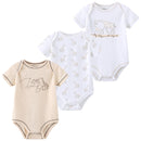 3 PCS/LOT Newborn Baby Clothing 2021 New Fashion Baby Boys Girls Clothes 100% Cotton Baby Bodysuit Short Sleeve Infant Jumpsuit