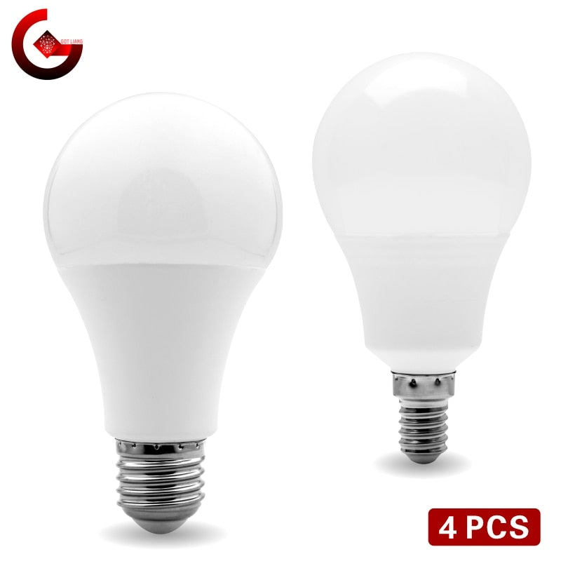 4pcs/lot LED Bulb E27 E14 20W 18W 15W 12W 9W 6W 3W Lampada LED Light AC 220V Bombilla Spotlight Lighting Cold/Warm White Lamp