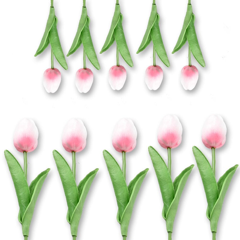 10pcs Tulip Artificial Flower Branch PU Tulipas Flor Artificial Bouquet Real Touch Fake Flower for Wedding Home Table Decoration