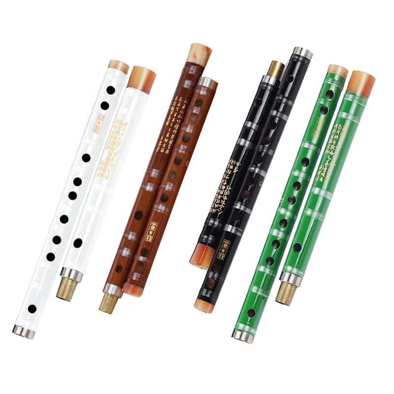Flauta de bambú de alta calidad, instrumentos musicales de viento de madera profesionales, llave CDEFG, Flauta transversal Dizi china, 5 colores