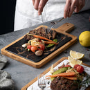 Nordic Golden Marble Texture Plate Ceramic Home Round Western Steak Dish Dessert Plate Square Tray Kitchen Cutlery Tray