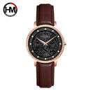 Women Watches Leather Wristwatch Fashion 3D Engraving Japanese Quartz Waterproof hot Top Luxury Brand Waterproof Relogio Feminio