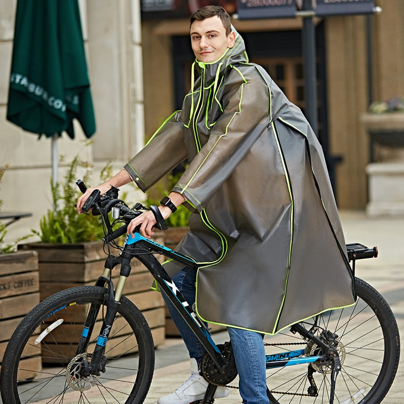 Nuevo diseño de calidad multifuncional impermeable reutilizable con capucha larga bicicleta mujeres impermeable hombres motocicleta gabardina