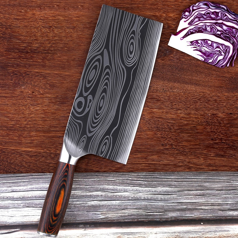 9cr18mov Sanhe Steel Kitchen Knife Chef's Slicer Hotel Meat Cleaver Chopping Knife Sharp Durable High Hardness