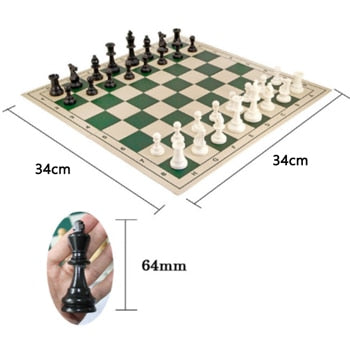 High Quality Chess Game King High 97mm 77mm 64mm Ajedrez Medieval Chess Set No Chessboard 32 Chess Pieces Kids Toys Playing Game