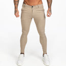 New Autumn Winter Mens Chinos Slim Fit Black Chinos Trousers for Men Stretchy Pants Thick Casual Ankle Tight Fit Street zm385