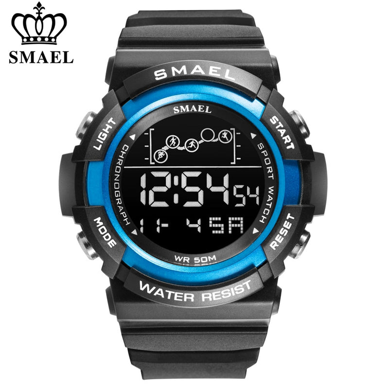 SMAEL Sports Digital Watch for Men Waterproof Clock Top Luxury Brand Military Watches Mens Dual Time Stopwatch Date Wristwatch