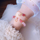 Natural Stone Beaded Bracelets for Women Moonstone Rose Quartz Energy Bracelet Elastical Jewelry 925 Silver 14k Gold plated Gift