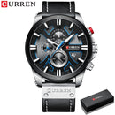 Reloj cronógrafo de moda CURREN, reloj de cuero para hombre, relojes deportivos informales para hombre, reloj de pulsera de cuarzo, reloj Masculino