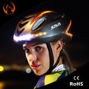 Casco de bicicleta, mallas de señal de giro LED, casco de ciclismo moldeado integralmente recargable, casco de bicicleta de montaña, casco de bicicleta de carretera, sombrero de seguridad deportivo