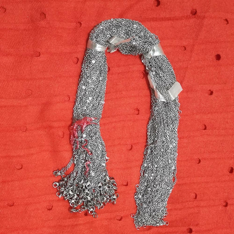 Wholesale 2mm stainless steel Necklace Rope 45cm Chain Lobster Clasp DIY Jewelry Accessories 100pcs/lot free shipping