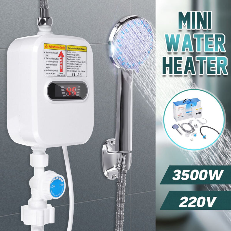 RX-21,Warmtoo Electric Tankless 3500W Mini-Durchlauferhitzer Küchenarmatur Wasserhahn Heizung 3 Sekunden Sofortige Erwärmung