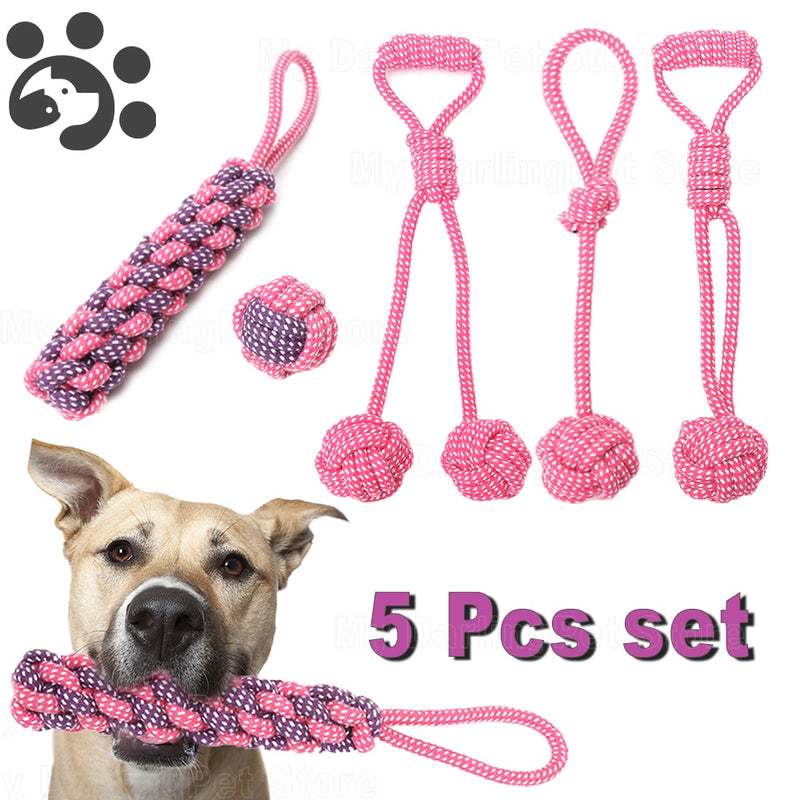 Cotton Rope Dog Interactive Toy  for Large Small Dogs Outdoor Teeth Clean Durable Dog Chew Ball Toys Labrador Juguete para Perro