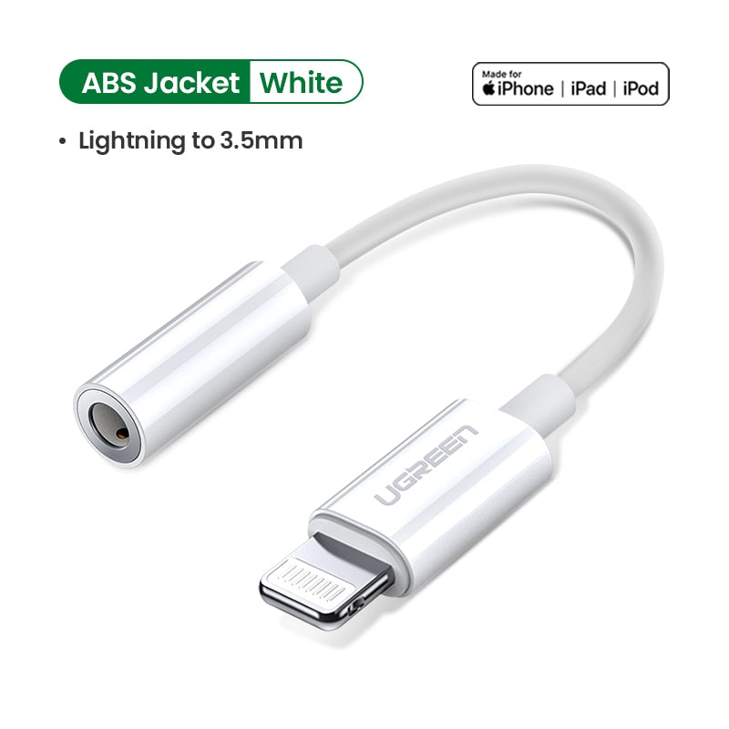 UGREEN Adapter for iPhones MFi DAC Lightning to 3.5mm Headphone Adapter For iPhone 12 11 Pro max xr Aux Cable Phone Accessories