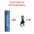 1.5V AAA USB rechargeable battery Lithium ion 1000mwh battery for Remote control wireless mouse + Cable High capacity